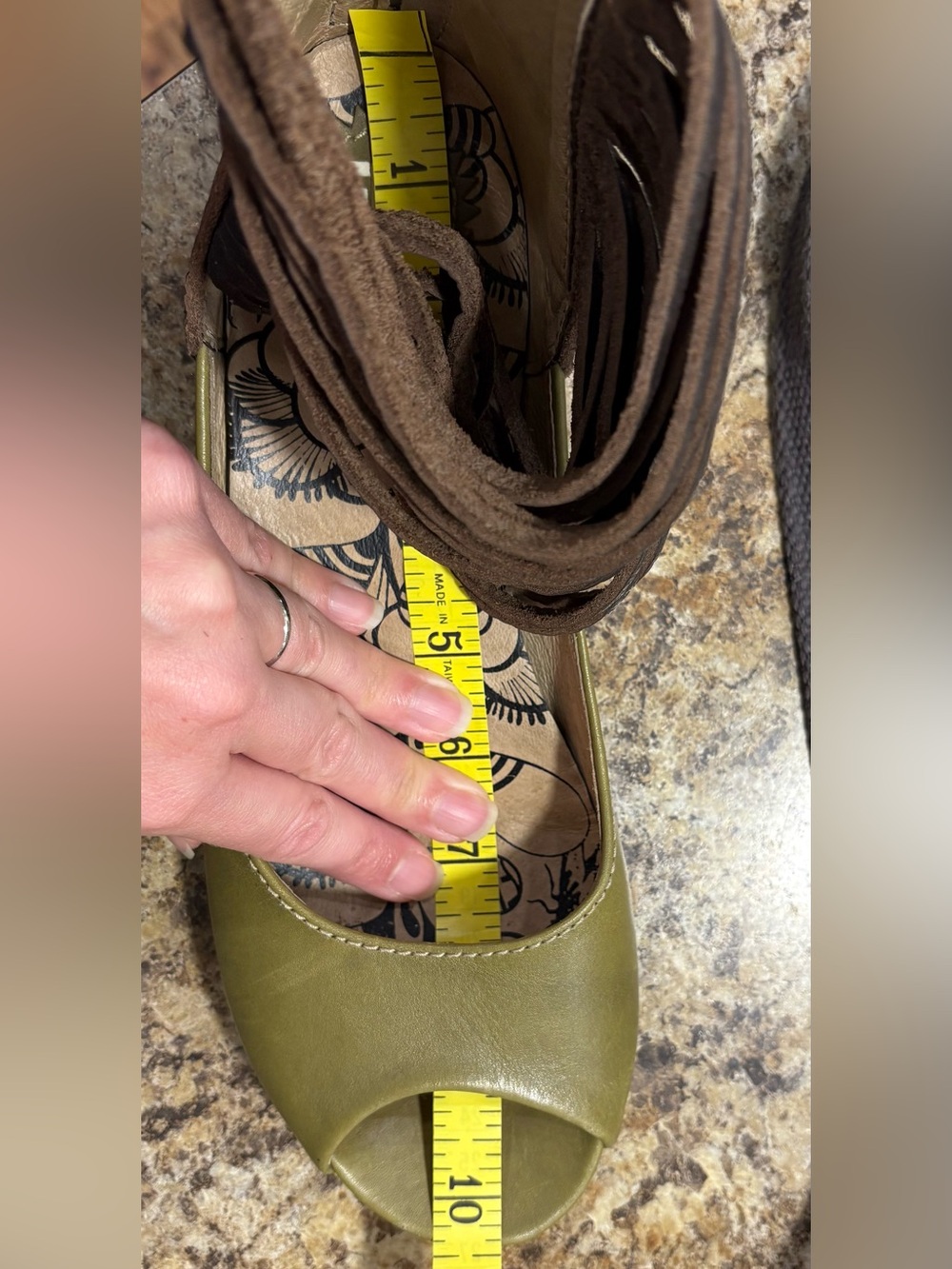 Fly London Lotto Olive and Dark Brown Sandals - Picture 8 of 8
